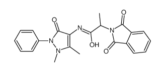 N-(1,5-dimethyl-3-oxo-2-phenylpyrazol-4-yl)-2-(1,3-dioxoisoindol-2-yl)propanamide结构式