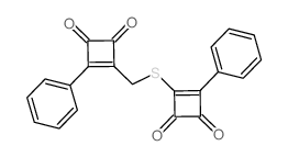 2-[(3,4-dioxo-2-phenyl-1-cyclobutenyl)methylsulfanyl]-3-phenyl-cyclobut-2-ene-1,4-dione Structure