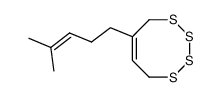 6-(4-methylpent-3-enyl)-1,2,3,4-tetrathiacyclo-oct-6-ene Structure