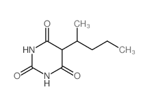 2,4,6(1H,3H,5H)-Pyrimidinetrione,5-(1-methylbutyl)- Structure