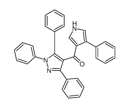 (4-phenyl-1H-pyrrol-3-yl)-(1,3,5-triphenylpyrazol-4-yl)methanone结构式