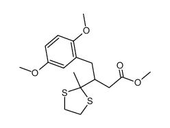 methyl 4-(2,5-dimethoxyphenyl)-3-(2-methyl-1,3-dithiolan-2-yl)butanoate Structure