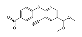 5-(dimethoxymethyl)-2-(4-nitrophenyl)sulfanylpyridine-3-carbonitrile Structure