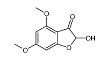 2-hydroxy-4,6-dimethoxy-1-benzofuran-3-one结构式