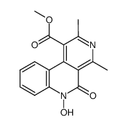 5,6-Dihydro-2,4-dimethyl-6-hydroxy-5-oxo-3,6-diazaphenanthren-1-carbonsaeuremethylester Structure