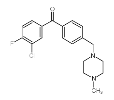 3-CHLORO-4-FLUORO-4'-(4-METHYLPIPERAZINOMETHYL) BENZOPHENONE structure