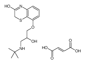 (E)-but-2-enedioic acid,8-[3-(tert-butylamino)-2-hydroxypropoxy]-4H-1,4-benzothiazin-3-one结构式