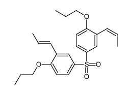 2-prop-1-enyl-4-(3-prop-1-enyl-4-propoxyphenyl)sulfonyl-1-propoxybenzene结构式