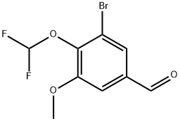 Benzaldehyde, 3-bromo-4-(difluoromethoxy)-5-methoxy- picture