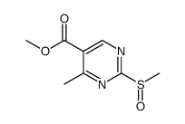 5-Pyrimidinecarboxylic acid, 4-methyl-2-(methylsulfinyl)-, methyl ester Structure