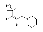 (E)-3,4-dibromo-2-methyl-5-piperidin-1-ylpent-3-en-2-ol结构式