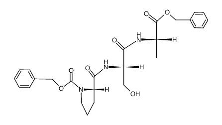 N-(benzyloxycarbonyl)-L-prolyl-L-seryl-L-alanine benzyl ester Structure