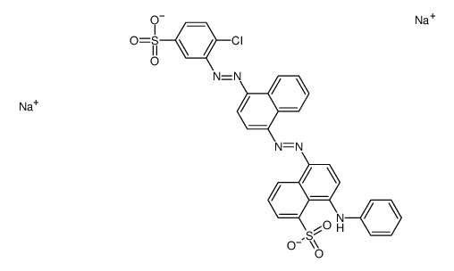 disodium 8-anilino-5-[[4-[(2-chloro-5-sulphonatophenyl)azo]naphthyl]azo]naphthalene-1-sulphonate Structure