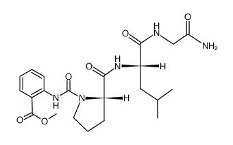 1-N-(2-carbomethoxyphenyl)-carbamoyl-L-prolyl-L-leucylglycinamide Structure