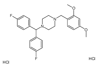 1-[bis(4-fluorophenyl)methyl]-4-[(2,4-dimethoxyphenyl)methyl]piperazine,dihydrochloride Structure