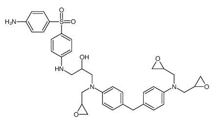 1-[4-(4-aminophenyl)sulfonylanilino]-3-[4-[[4-[bis(oxiran-2-ylmethyl)amino]phenyl]methyl]-N-(oxiran-2-ylmethyl)anilino]propan-2-ol Structure