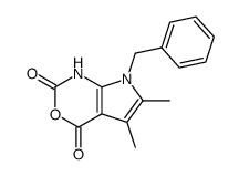 7-benzyl-5,6-dimethyl-2,4-dioxo-1,2,4,7-tetrahydropyrrolo<2,3-d><1,3>-oxazine Structure