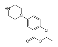 2-氯-5-(1-哌嗪)苯甲酸乙酯结构式