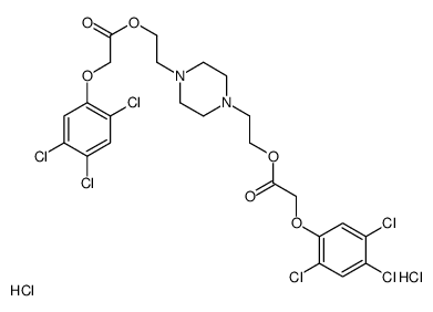 2-[4-[2-[2-(2,4,5-trichlorophenoxy)acetyl]oxyethyl]piperazin-1-yl]ethyl 2-(2,4,5-trichlorophenoxy)acetate,dihydrochloride结构式