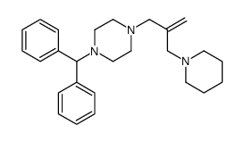 1-benzhydryl-4-[2-(piperidin-1-ylmethyl)prop-2-enyl]piperazine结构式