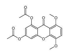 (1-acetyloxy-5,8-dimethoxy-9-oxoxanthen-3-yl) acetate结构式