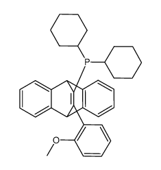 11-Dicyclohexylphosphino-12-(2-methoxyphenyl)-9,10-ethenoanthracene dichloromethane adduct, min. 98 o-MeO KITPHOS结构式