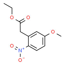 Benzeneacetic acid, 5-Methoxy-2-nitro-, ethyl ester结构式