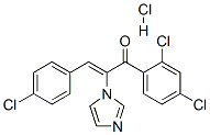 2-Propen-1-one,3-(4-chlorophenyl)-1-(2,4-dichlorophenyl)-2-(1H-imidazol-1-yl)-,monohydrochloride,(Z)- (9CI) structure