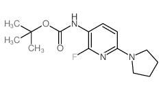 tert-Butyl 2-fluoro-6-(pyrrolidin-1-yl)pyridin-3-ylcarbamate结构式