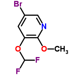 5-Bromo-3-(difluoromethoxy)-2-methoxypyridine结构式