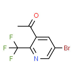 1-(5-Bromo-2-(trifluoromethyl)pyridin-3-yl)ethanone Structure