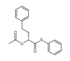 (+)-1-((phenylthio)carbonyl)-3-phenylpropyl acetate Structure