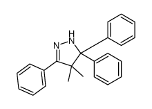 4,4-dimethyl-3,5,5-triphenyl-1H-pyrazole结构式