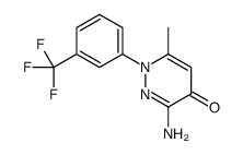 3-氨基-6-甲基-1-(3-(三氟甲基)苯基)吡嗪-4(1H)-酮结构式