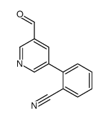 2-(5-formylpyridin-3-yl)benzonitrile Structure