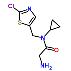 N-[(2-Chloro-1,3-thiazol-5-yl)methyl]-N-cyclopropylglycinamide结构式