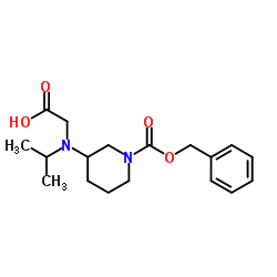 N-{1-[(Benzyloxy)carbonyl]-3-piperidinyl}-N-isopropylglycine Structure