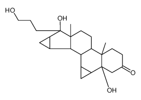 17α-[3-Hydroxypropyl]-6β,7β:15β,16β-dimethylen-5β-androstan-5,17β-ol-3-one Structure