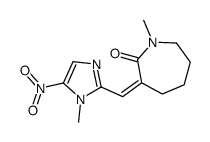 1-methyl-3-[(1-methyl-5-nitroimidazol-2-yl)methylidene]azepan-2-one结构式