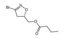 Butyric acid (S)-3-bromo-4,5-dihydro-isoxazol-5-ylmethyl ester Structure