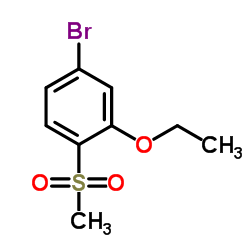 4-Bromo-2-ethoxy-1-(methylsulfonyl)benzene结构式