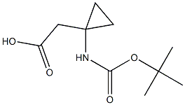 2-(1-{[(tert-Butoxy)carbonyl]amino}cyclopropyl)aceticacid Structure