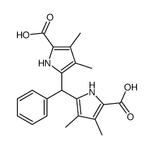 5-[(5-carboxy-3,4-dimethyl-1H-pyrrol-2-yl)-phenylmethyl]-3,4-dimethyl-1H-pyrrole-2-carboxylic acid Structure