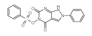 Benzenesulfonic acid,1,2,4,6-tetrahydro-4,6-dioxo-2-phenyl-5H-pyrazolo[3,4-d]pyrimidin-5-yl ester Structure