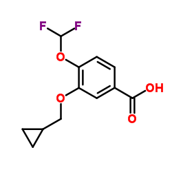 3-环丙甲氧基-4-二氟甲氧基苯甲酸结构式