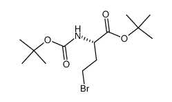 tert-butyl (S)-2-[(tert-butoxycarbonyl)amino]-4-bromobutanoate结构式