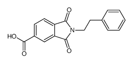 1,3-dioxo-2-phenethyl-2,3-dihydro-1h-isoindole-5-carboxylic acid结构式