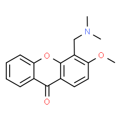 4-(Dimethylamino)methyl-3-methoxy-9H-xanthen-9-one结构式