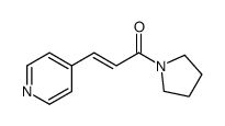 3-pyridin-4-yl-1-pyrrolidin-1-ylprop-2-en-1-one结构式