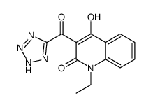 1-ethyl-4-hydroxy-3-(2H-tetrazole-5-carbonyl)quinolin-2-one Structure